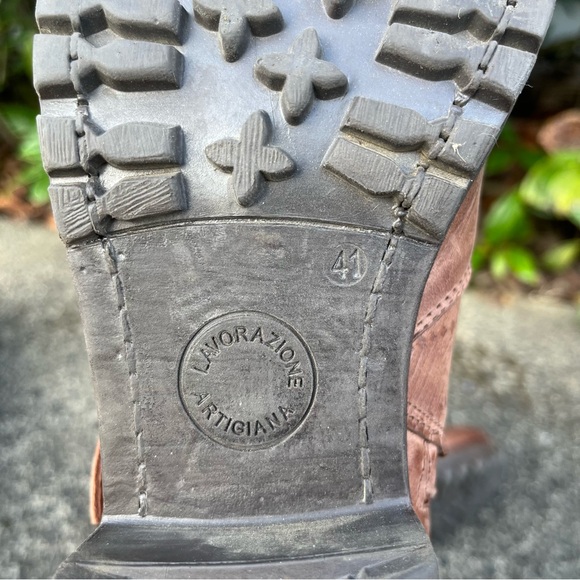 Bueno Brown Leather Ankle Boots Lavorazione Artigiana EU 41 - Picture 6 of 7